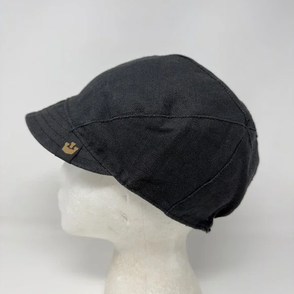 Goorin Bros Reversible Newsboy Cap Black & Grey Pinstripe Cotton Flat Hat Size M - Picture 3 of 15